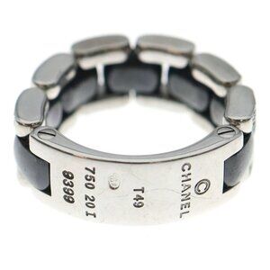Chanel Ultra Ring Black Ceramic White Gold 750 WG 49
